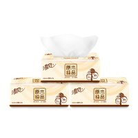 清风 抽纸 原木纯品 2层200抽软抽纸巾 48包装 9735