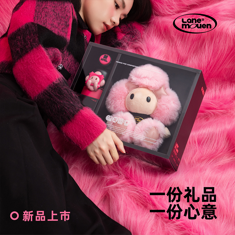 览萌LaneMouen花萌萌毛绒316不锈钢保温杯儿童吸管杯女生高颜值随行杯可爱生日礼物高清大图