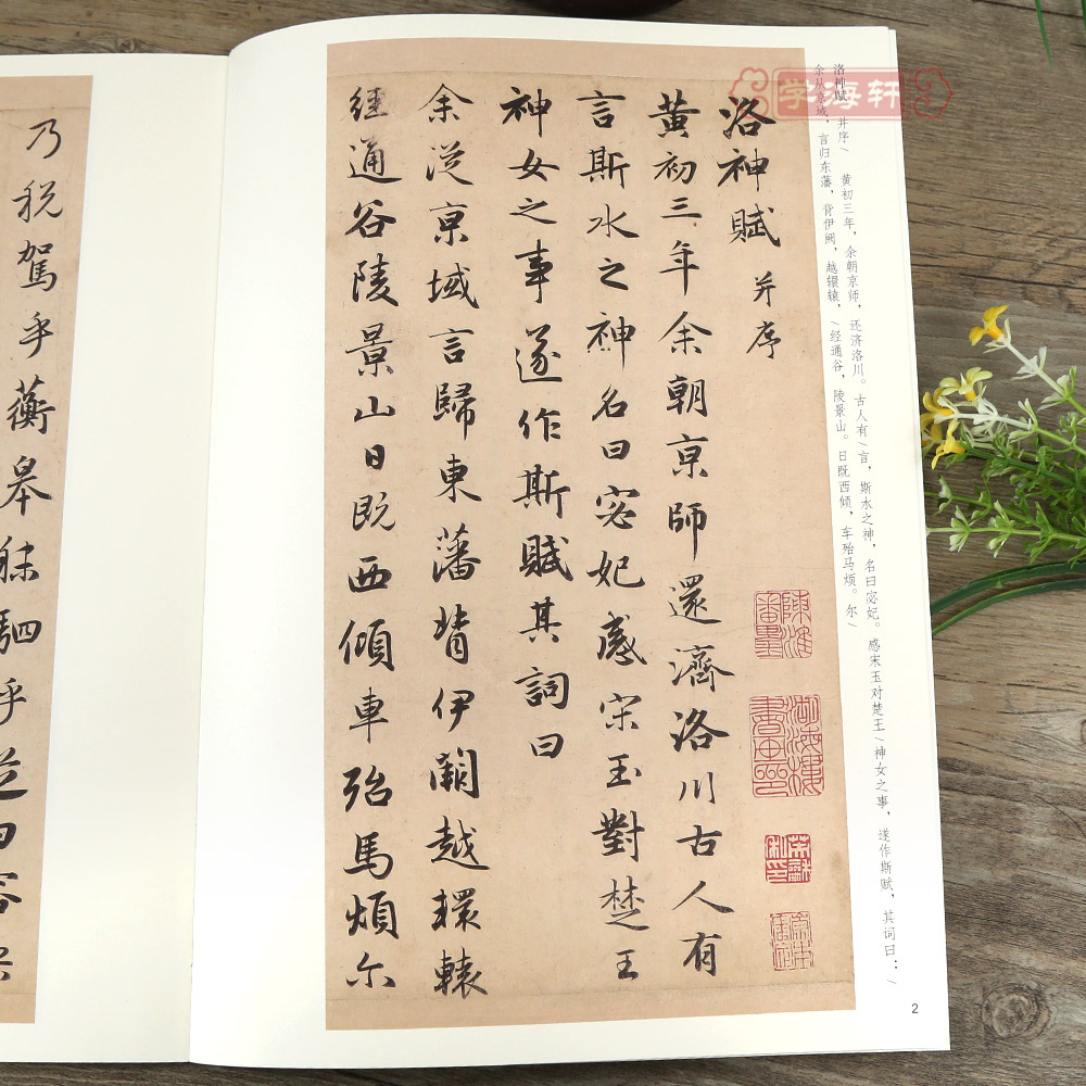 [正版]赵孟頫洛神赋 赤壁赋 16开行书毛笔书法字帖 中华书局 中华碑帖16 简体旁注高清大图