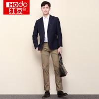 HODO红豆男装 西服男单西 春秋款男休闲服男外套男平驳领纯色西服