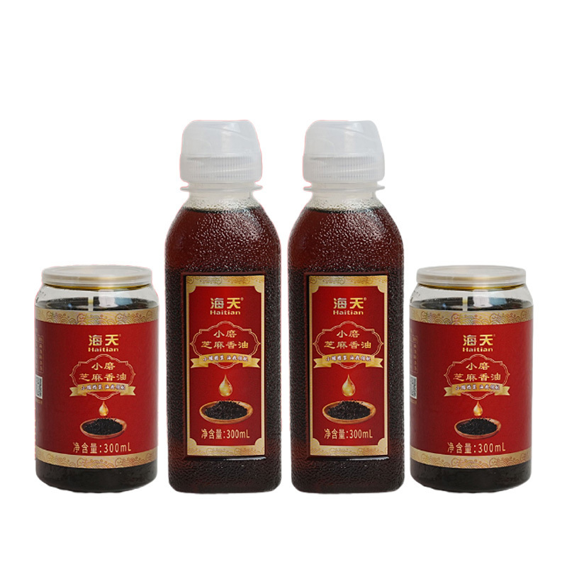 海天芝麻香油四件套1.2L精准控油避免油脂氧化大容量小磨
