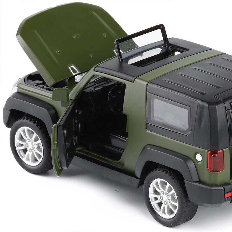 132仿真北汽bj40吉普车合金车模儿童玩具车越野车回力小汽车模型黑色
