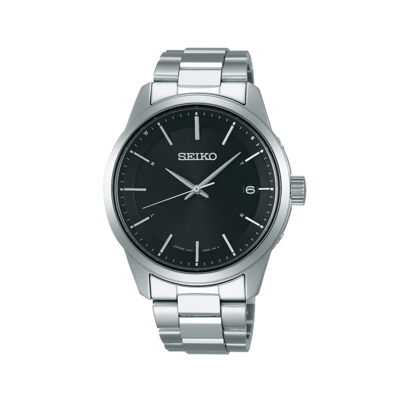 精工(SEIKO)SELECTION系列SBTM255光动能四局电波蓝宝石镜面不锈钢材质日常防水日历,日韩品牌男士石英表