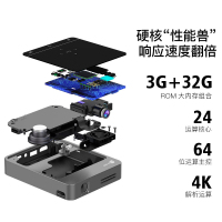 普达尔(podoor)新款Q3银语音投影仪4K家用高清1080P微型便携式投影机迷你手机掌上家庭影院wifi小型