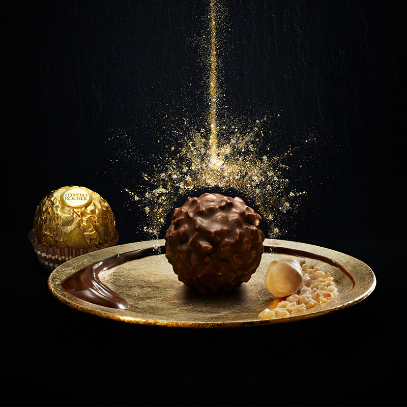 费列罗(Ferrero Rocher)榛果威化糖果巧克力 婚庆喜糖零食 情人节表白礼物 48粒礼盒装600g