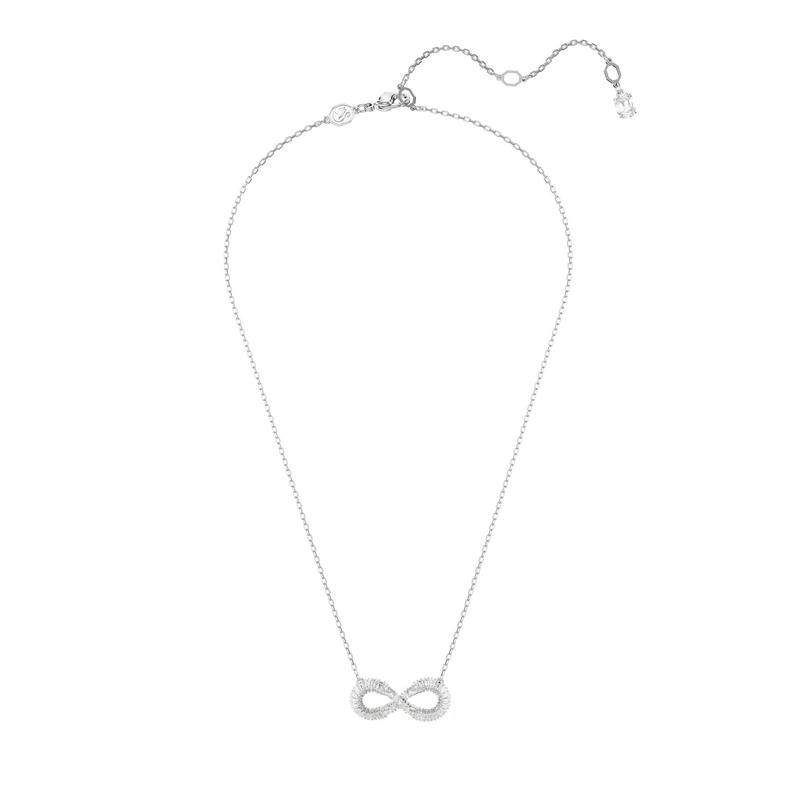 Swarovski/施华洛世奇永恒莫比乌斯链几何白锆石可调节镀铑项链高清大图