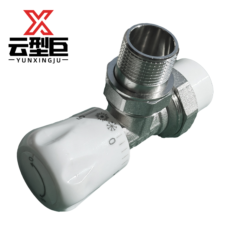 云型巨 角式温控阀 家用暖气片散热器配件 PPR25*3/4 单位:个高清大图
