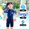 儿童泳衣夏男童女童连体小中大童短袖沙滩男孩宝宝大码温泉游泳衣