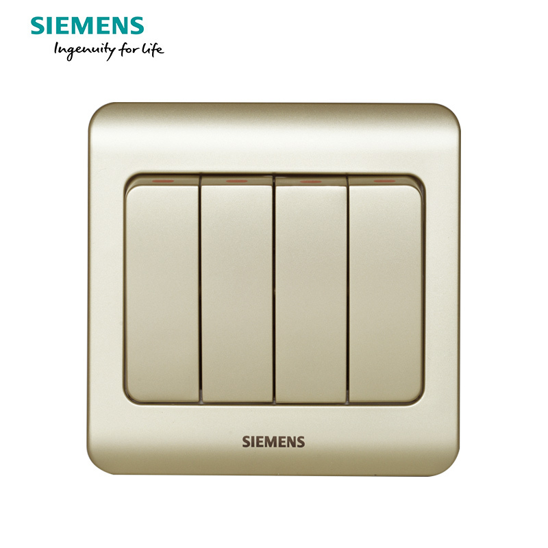 西门子(SIEMENS)开关插座 远景金棕系列四开双控5TA02461CC133