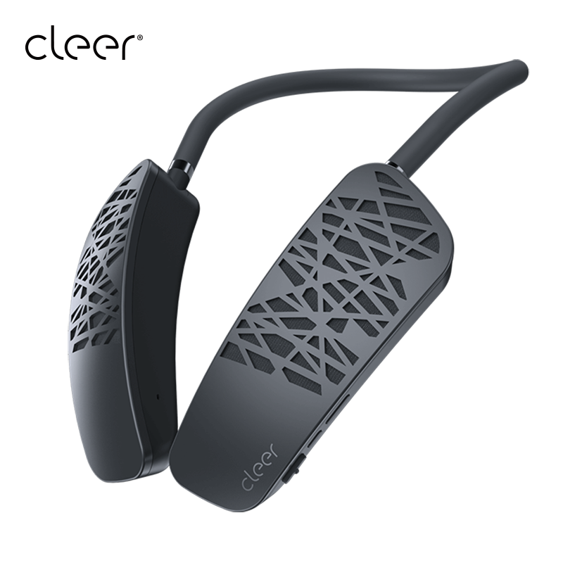 cleer HALO无线颈挂式蓝牙音箱定向传音便携挂脖音响户外骑行防水节日礼物 [12H续航+震撼音效]钛金灰高清大图