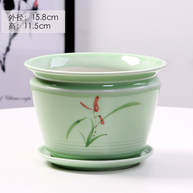 花盆陶瓷特价家用大号特大清仓大托盘绿萝肉肉吊兰多肉小花盆