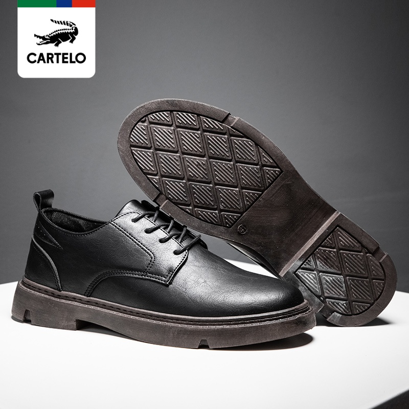 [线下专柜同款]卡帝乐鳄鱼(cartelo)新款男鞋男士休闲鞋子皮鞋时尚
