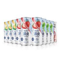 [酒厂自营] RIO锐澳预调鸡尾酒5度清爽系列3口味330ml*9罐+heypop1罐正品