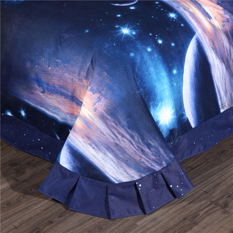 3D梦幻星空四件套创意立体夏季床单被套学生宿舍单人床三件套