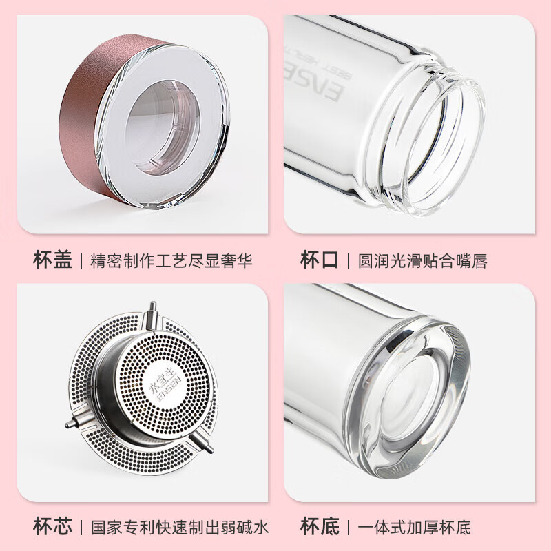 水宜生 220ML 双层玻璃杯 小巧便携2025新款女士杯子 女款泡茶 高颜值水杯G708高清大图