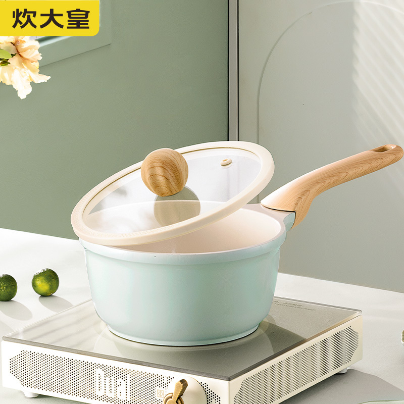 炊大皇 青瓷不粘奶锅18cm QC18NG高清大图