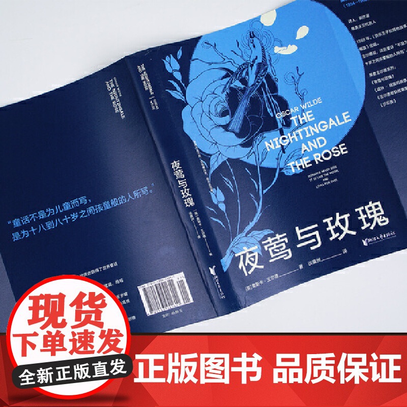 夜莺与玫瑰 复旦教授谈瀛洲翻译 豆瓣万人评价9.0高分译本 原版彩插珍藏版 王尔德 浙江文艺出版社 正版书籍高清大图