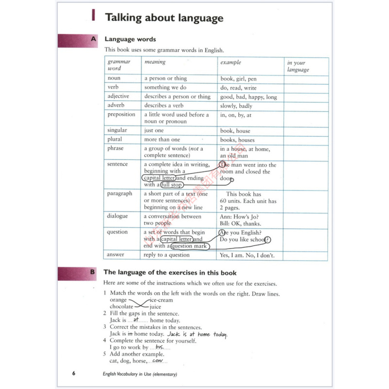 [正版]剑桥初级英语词汇英语在用英文版English Vocabulary in Use 外研社英语专项训练英语词汇英