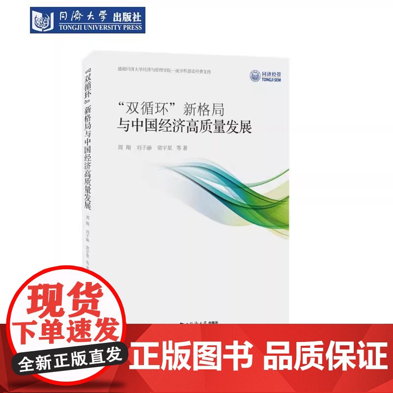 “双循环”新格局与中国经济高质量发展 常宇星 同济大学出版社高清大图