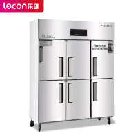 乐创(lecon)商用六门冰柜 立式厨房保鲜柜 直冷 L-JG-LZ06