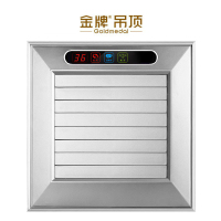 金牌 集成吊顶 凉霸集成吊顶吹风扇厨房卫生间嵌入式冷风扇 摆叶形凉霸 遥控摆页凉霸银色 集成吊顶式 排风扇 吹风 P1