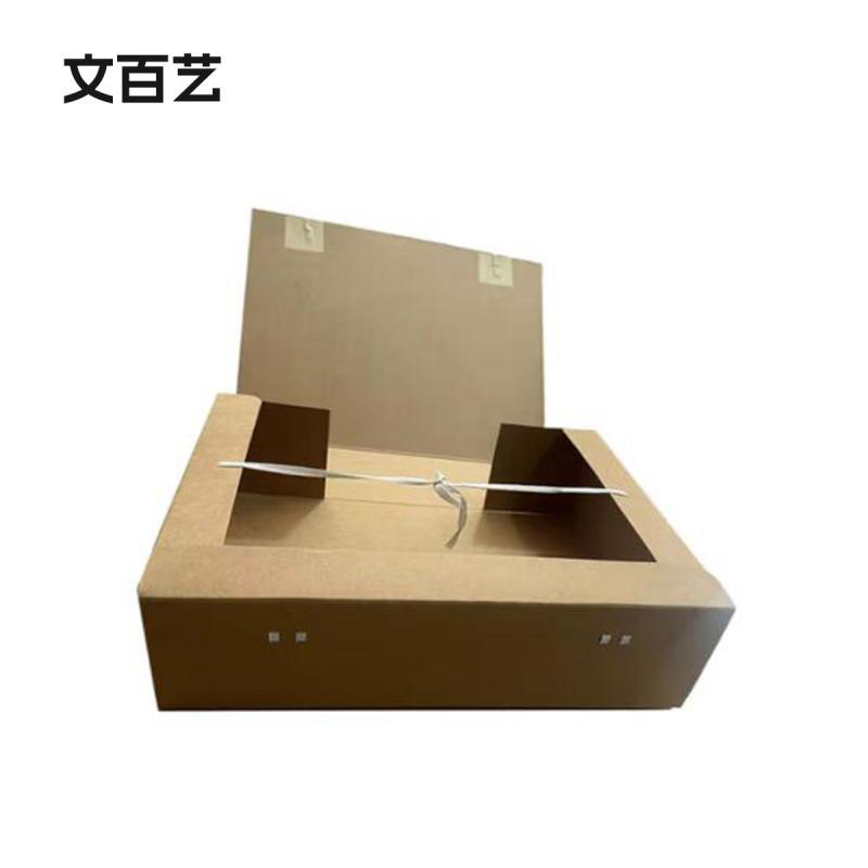 文百艺 WBY-D006 370*280*100mm 档案盒 实物档案盒 （计价单位：个）牛皮纸色高清大图