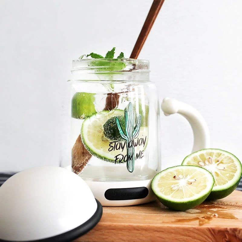 冰激凌杯具熊BEDDYBEAR杯子单双层耐热玻璃杯女花茶杯过滤办公便携创意可爱水杯320ml双层玻璃图片