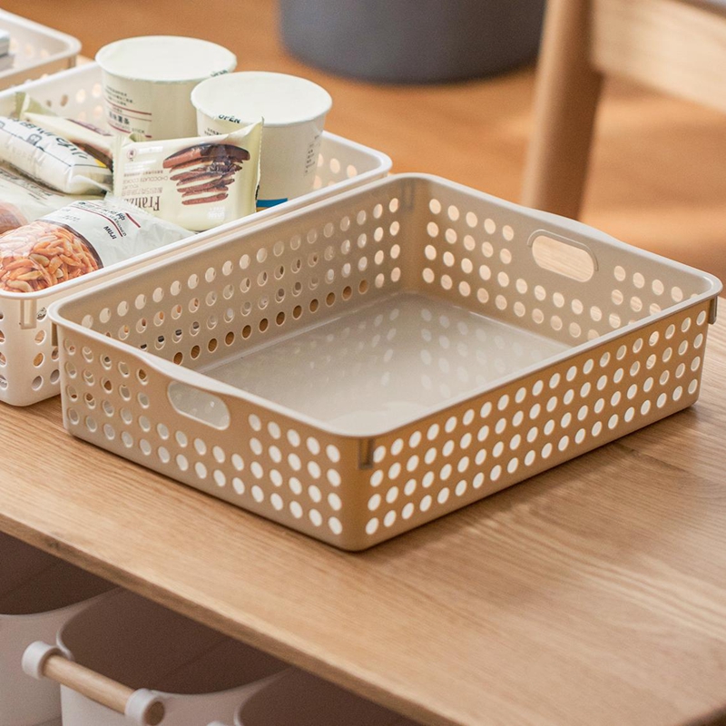 茶花 茶花圆点收纳筐-L31*22*9cm/个高清大图