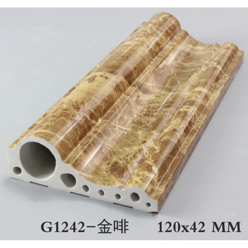 装饰线条电视背景墙边框电梯框包边窗套石塑仿大理石中式压边条 金啡 12公分