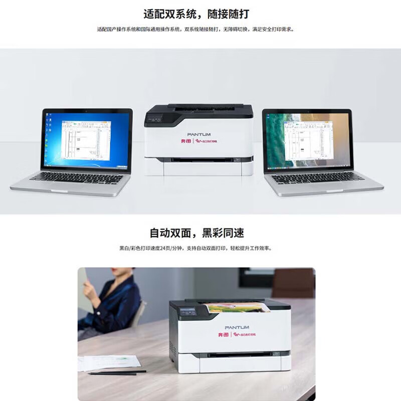 奔图(PANTUM)CP2257DN彩色激光打印机(自动双面 有线网络)高清大图