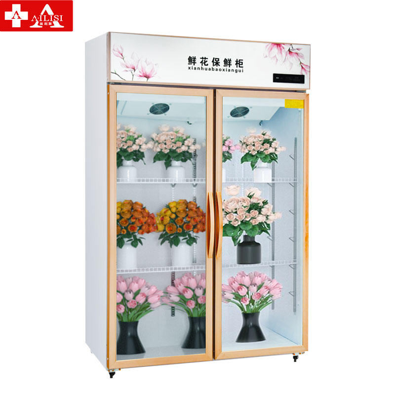 埃利斯(AILISI)鲜花保鲜柜XC-800SL风冷保鲜柜风冷商用展示柜冷藏柜鲜花植物柜花店立式陈列柜