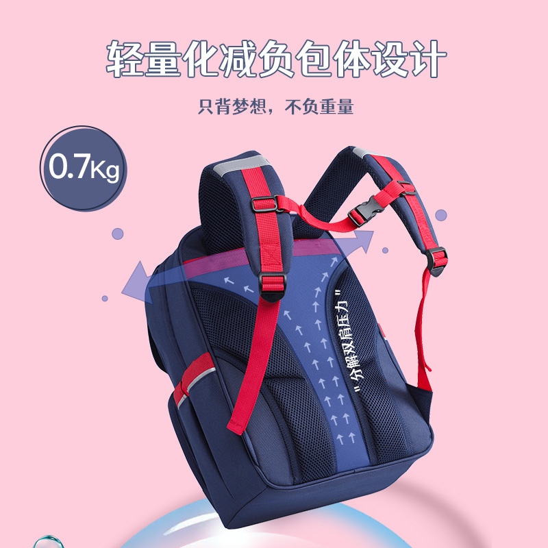 维多利亚旅行者(VICTORIATOURIST)S8036小学生书包 儿童书包 减负双肩背包 电脑数码包 藏青色高清大图