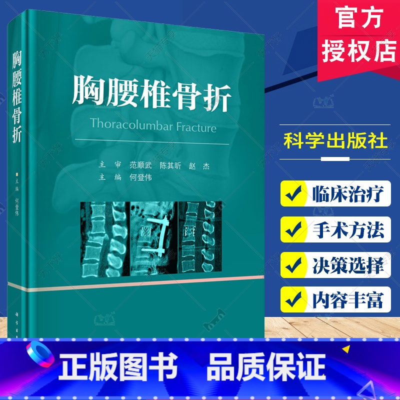 胸腰椎骨折 【正版】胸腰椎骨折 何登伟主编 胸腰椎骨折的概况 相关生物力学 体格检查和影像学检查等 胸腰椎骨折的损伤程度