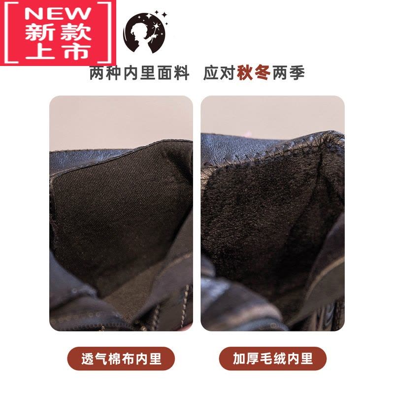 可莉允女童马丁靴加绒中大童新款棉鞋保暖儿童靴子炸街公主小短靴女宝宝图片