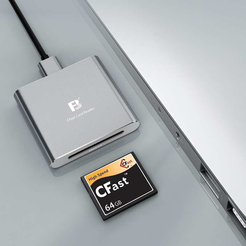 沣标CFast2.0 金属 读卡器 USB3.0高速CFast 2.0佳能1DX2 C300单反相机存储卡专业读卡器