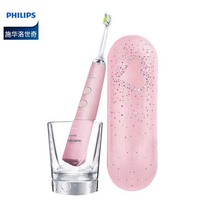 飞利浦（Philips）施华洛世奇合作款 钻石亮白型HX9362/67-SW 奢华粉钻