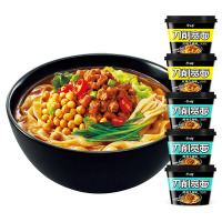 今麦郎 非油炸 刀削面放便速食刀削宽面红烧牛肉*2+酸辣*3 共5桶方便面泡面桶装