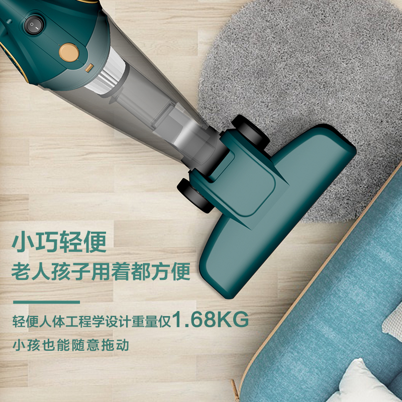 海尔(Haier)吸尘器家用小型大吸力吸灰尘头发猫毛手持推杆式地板地毯沙发多洗头多用途吸尘机ZL605B高清大图