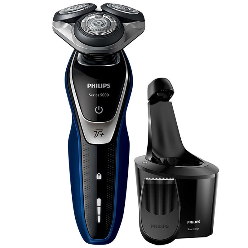 [荷兰精工技术]飞利浦(PHILIPS)S5572/10 三刀头干湿两用 充插两用全身水洗男士电动剃须刀 刮胡刀