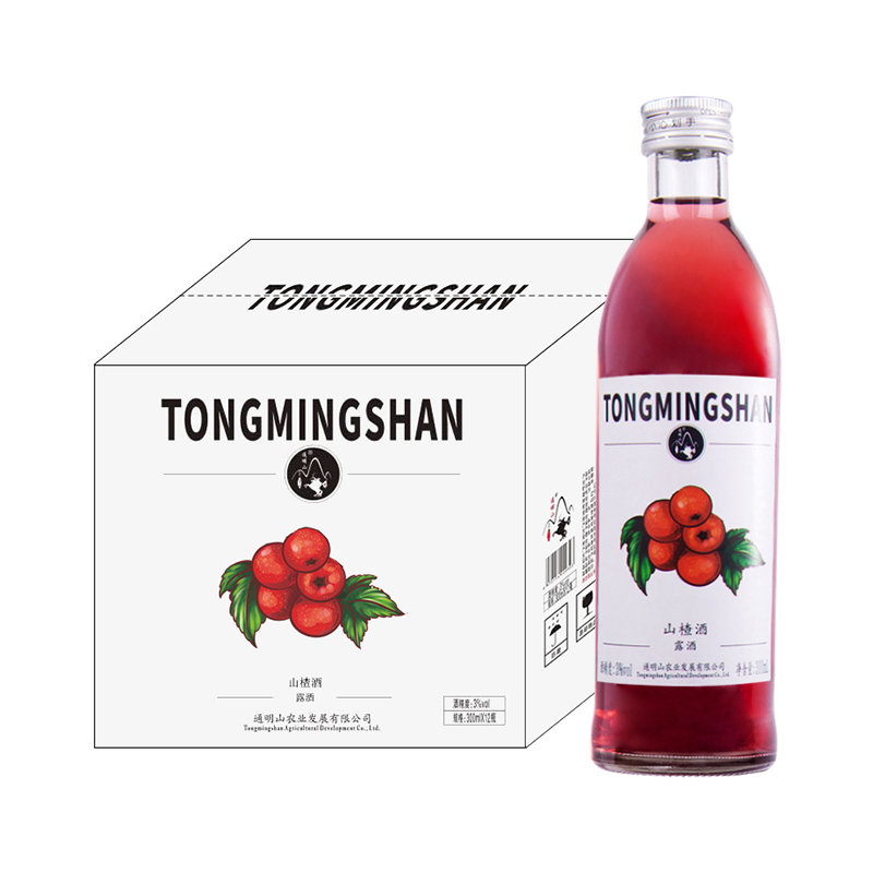 通明山 露酒 山楂味 果酒 3度 300ML*6瓶装