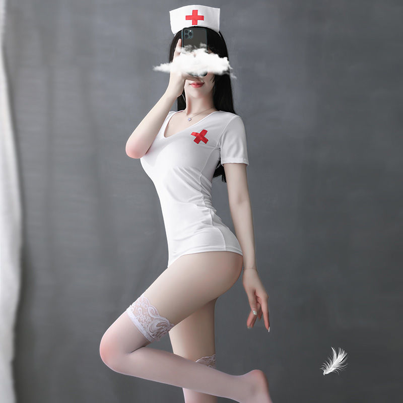 性感情趣内衣护士制服诱惑角色扮演超骚激情火辣夜店挑逗床上套装 护士套装+发箍 均码