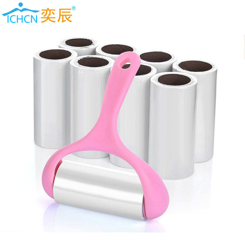 奕辰 滚刷衣物粘毛器可撕式纸滚筒衣服除尘器1手柄+1卷纸