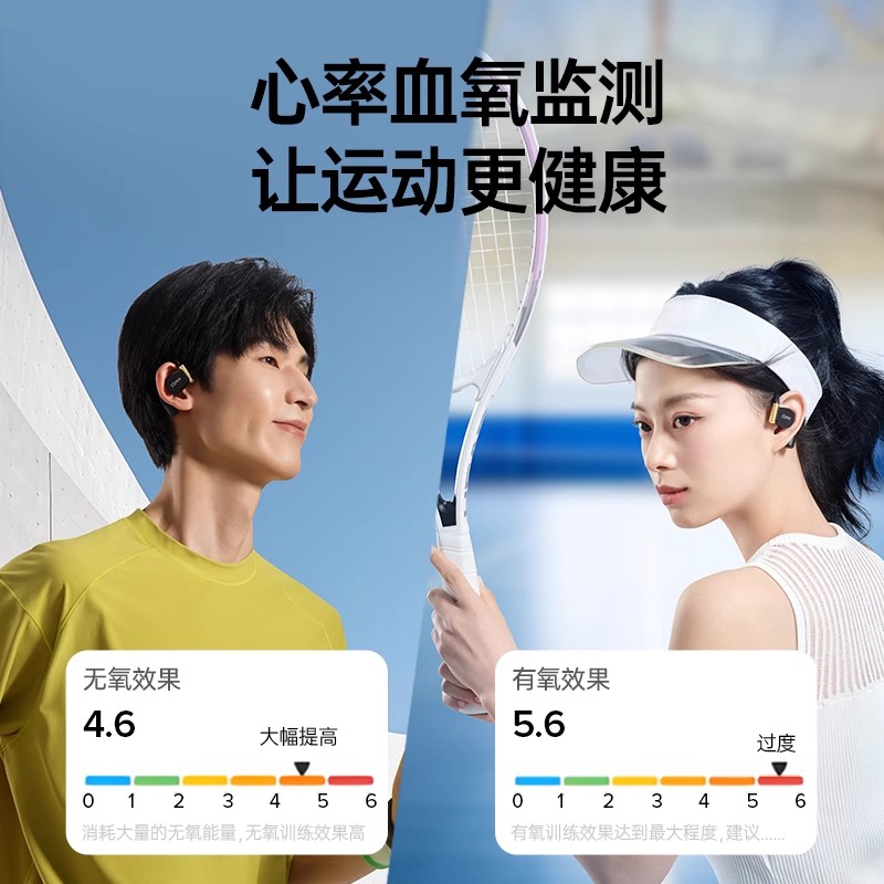 CLEER ARC 3心率血氧版开放式AI蓝牙耳机,鎏金黑高清大图