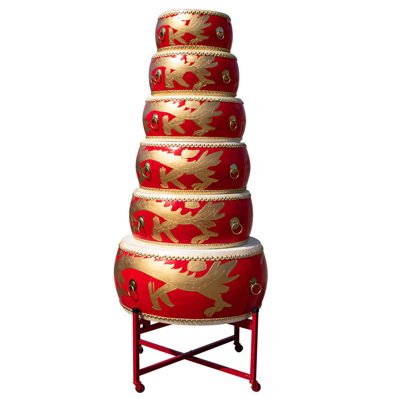 鑫声威 牛皮鼓18寸扁鼓龙鼓+鼓架