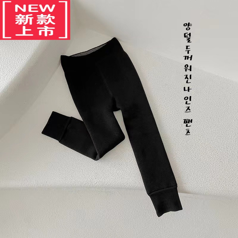 可莉允女童加绒打底裤秋冬儿童打底裤宝宝保暖裤子加厚外穿连裤袜一体绒