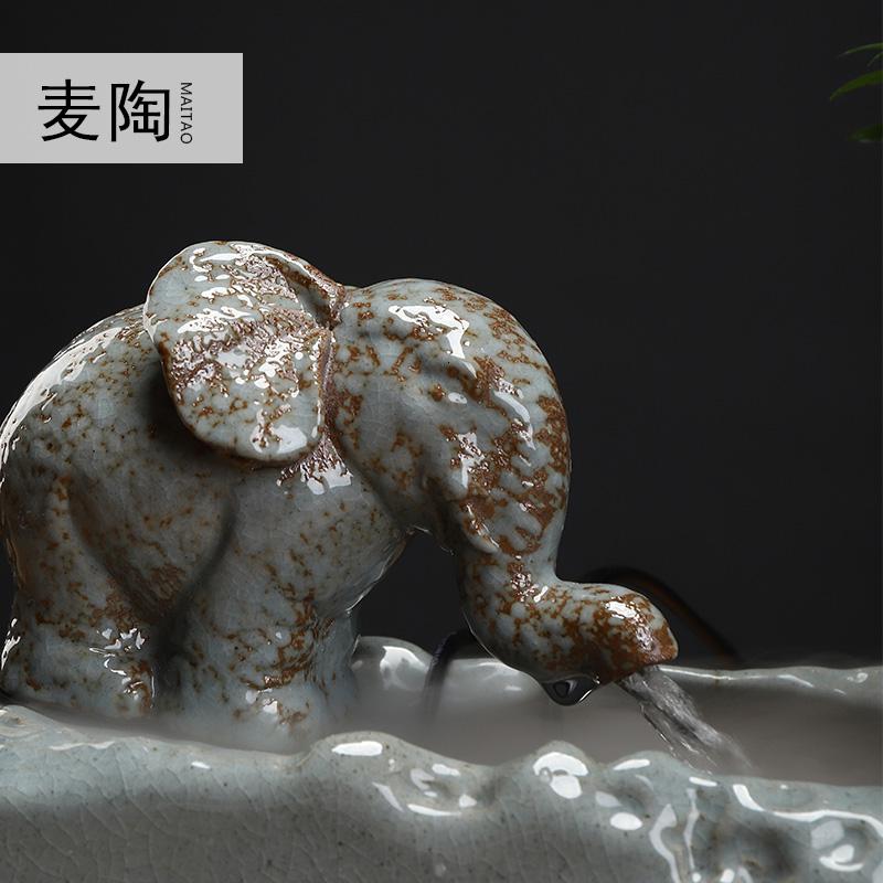 美帮汇创意流水器喷泉摆件家居客厅办公室加湿器开业礼品高清大图