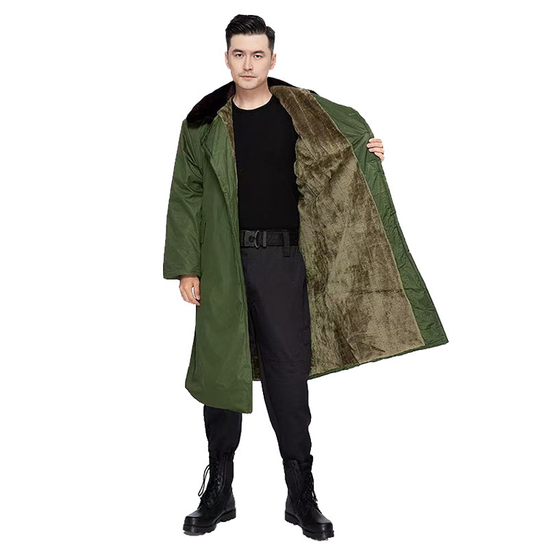 邦能之星棉大衣军绿色长款保暖内里加绒加厚救灾防寒服老式棉大衣劳保棉服N59272高清大图