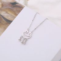 月光石平安锁项链女2021年新款小众设计感轻奢ins长命锁骨链 平安锁流苏