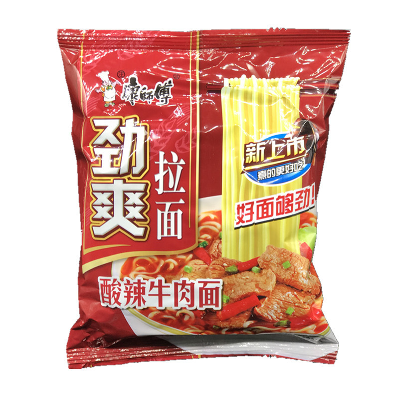 康师傅劲爽方便面红烧牛肉面24袋/箱拉面