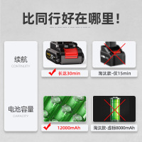 杰诺无线洗车机神器高压水泵家用小型充电便携锂电不插电水枪F0豪华版[双电池+10米水管]